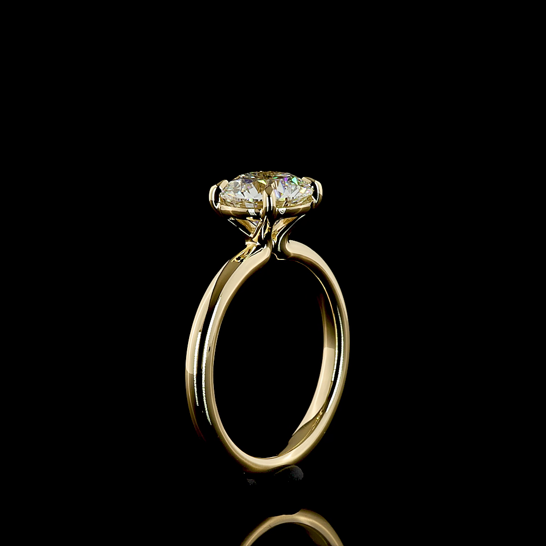 2.02 CT Round Lab Grown Diamond Solitaire Ring Sz. 6.5 (D Color and VVS2 Clarity)