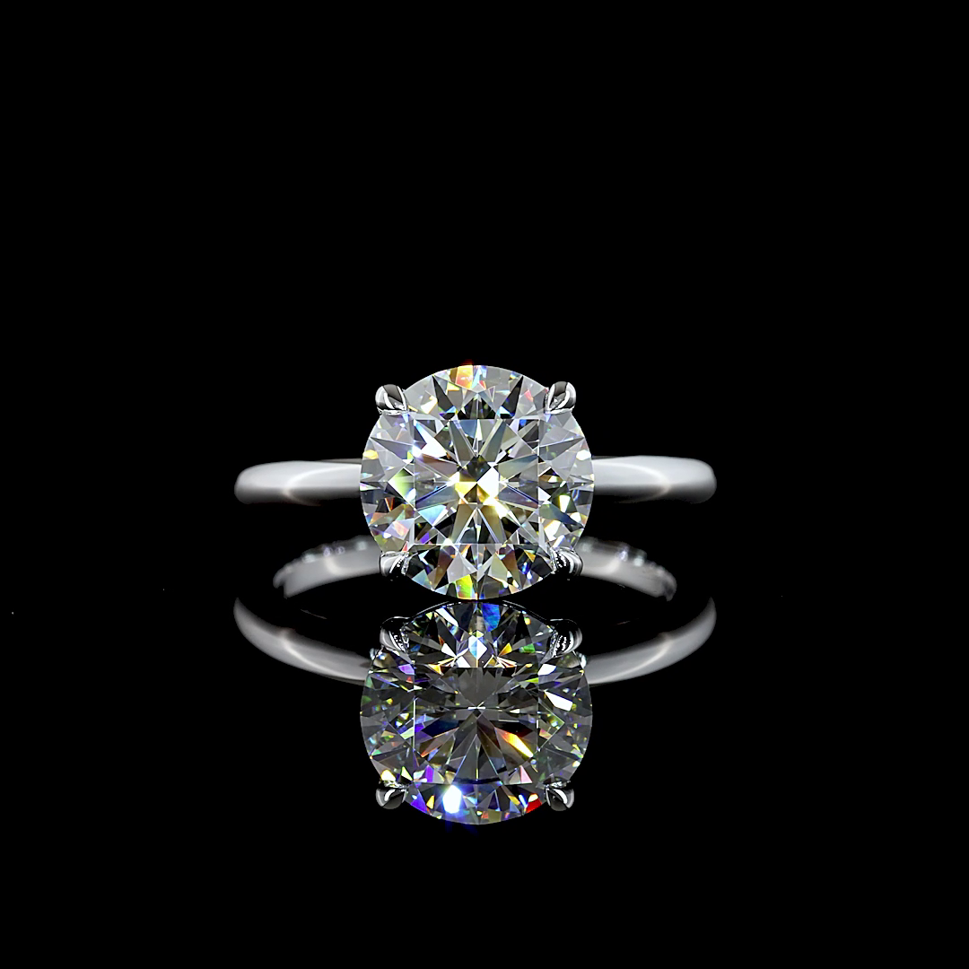 3.00 CT Round Lab Grown Diamond Solitaire Ring Sz. 6.5 (E Color and VVS2 Clarity)