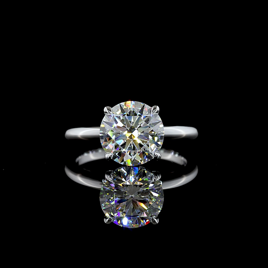 3.00 CT Round Lab Grown Diamond Solitaire Ring Sz. 6.5 (E Color and VVS2 Clarity)