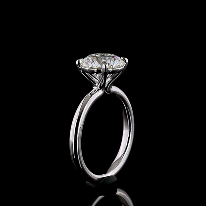 3.03 CT Round Lab Grown Diamond Solitaire Ring Sz. 6.5 (F Color and VVS2 Clarity)