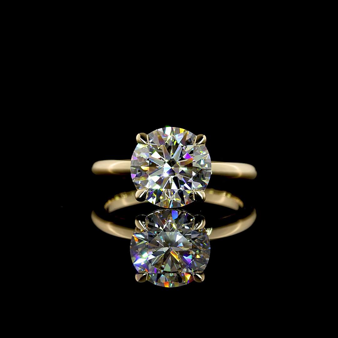 3.01 CT Round Lab Grown Diamond Solitaire Ring Sz. 6.5 (E Color and VVS2 Clarity)