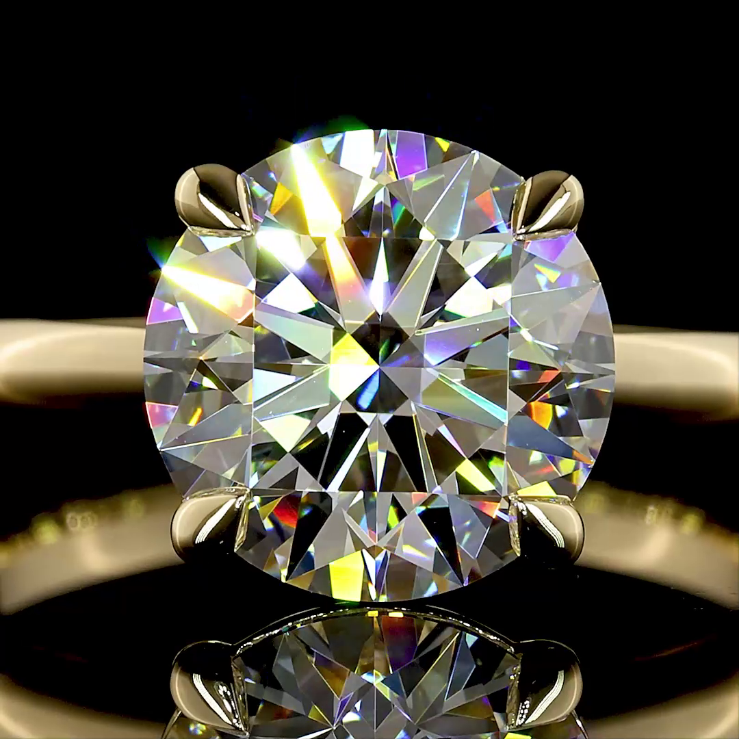 3.01 CT Round Lab Grown Diamond Solitaire Ring Sz. 6.5 (E Color and VVS2 Clarity)