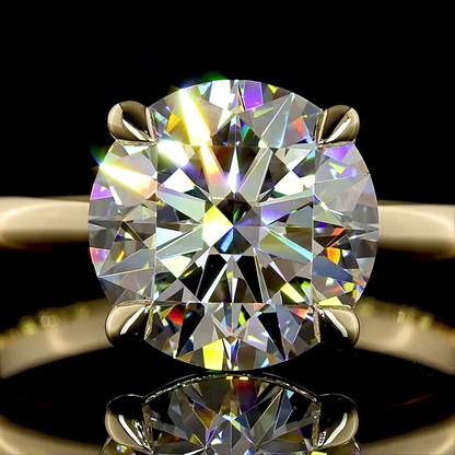 3.01 CT Round Lab Grown Diamond Solitaire Ring Sz. 6.5 (E Color and VVS2 Clarity)