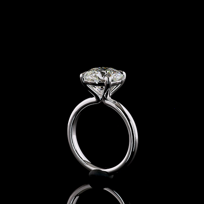 4.03 CT Round Lab Grown Diamond Solitaire Ring Sz. 6.5 (F Color and VVS2 Clarity)
