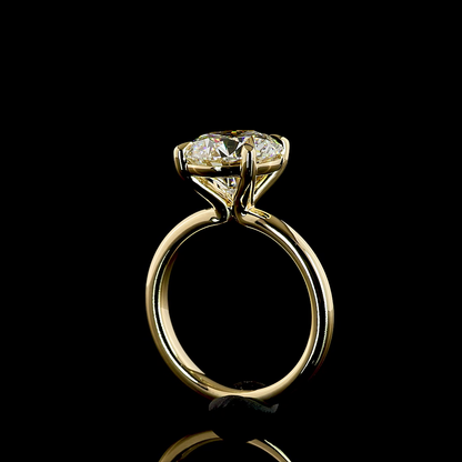 4.10 CT Round Lab Grown Diamond Solitaire Ring Sz. 6.5 (E Color and VS1 Clarity)