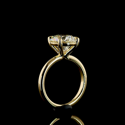 4.10 CT Round Lab Grown Diamond Solitaire Ring Sz. 6.5 (E Color and VS1 Clarity)