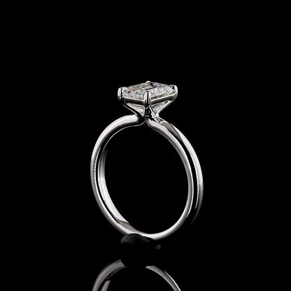 1.52 CT Emerald Lab Grown Diamond Solitaire Ring Sz. 6.5 (D Color and VVS2 Clarity)