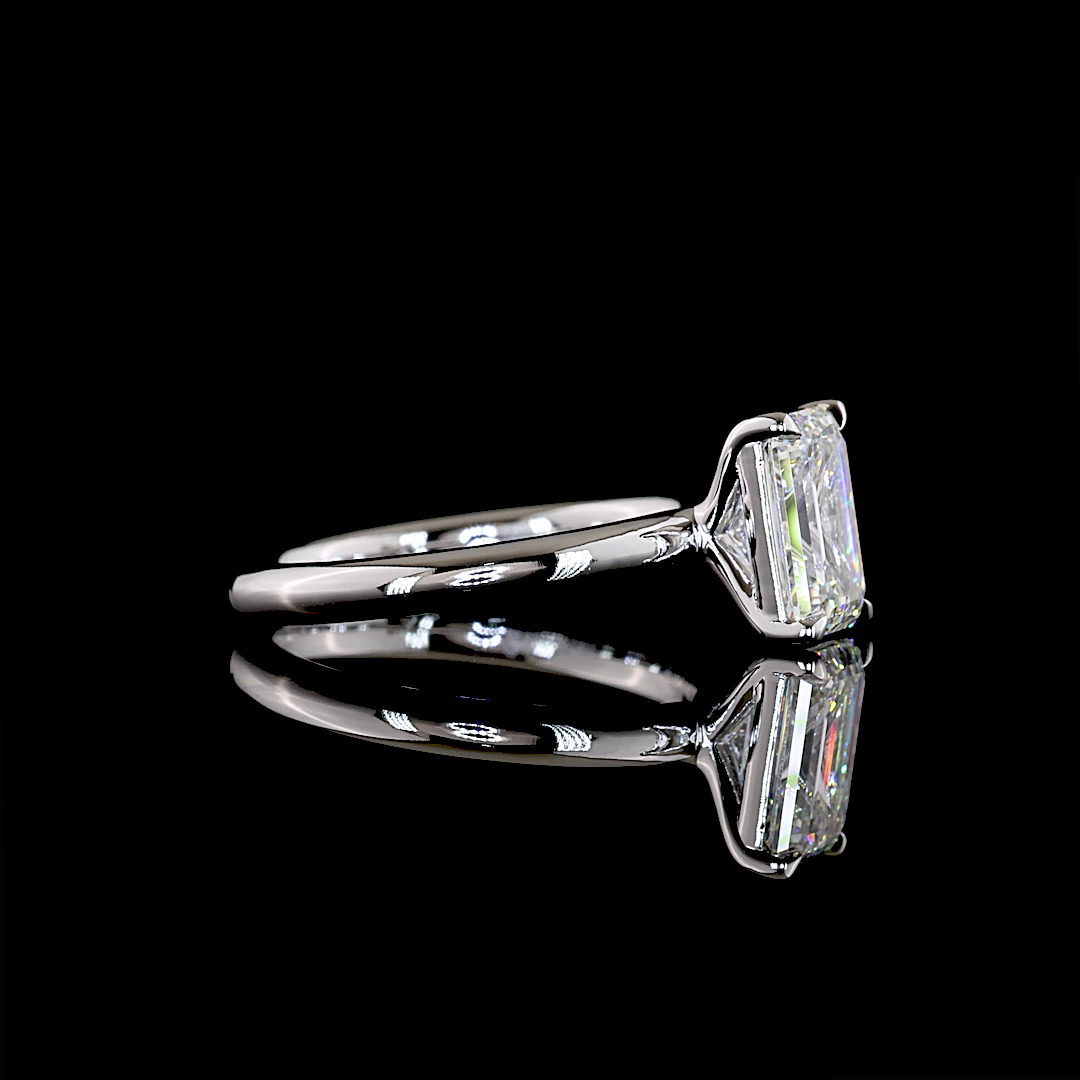 2.07 CT Emerald Lab Grown Diamond Solitaire Ring Sz. 6.5 (F Color and VS1 Clarity)