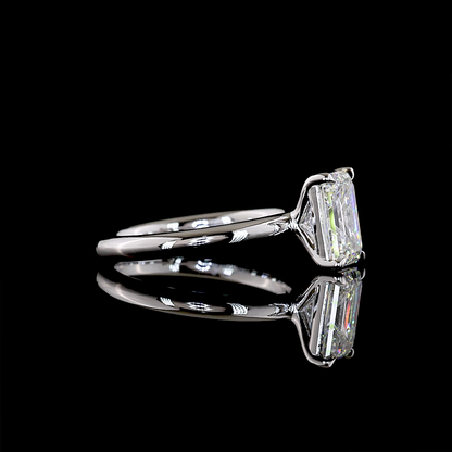 2.07 CT Emerald Lab Grown Diamond Solitaire Ring Sz. 6.5 (F Color and VS1 Clarity)