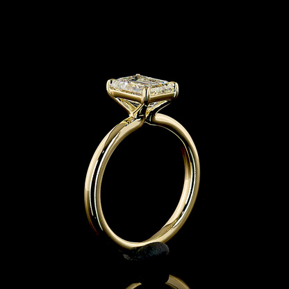 2.00 CT Emerald Lab Grown Diamond Solitaire Ring Sz. 6.5 (E Color and VVS1 Clarity)