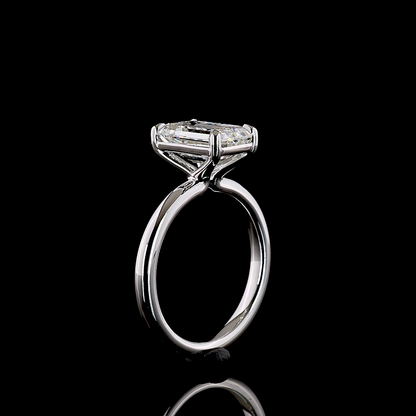 3.05 CT Emerald Lab Grown Diamond Solitaire Ring Sz. 6.5 (E Color and VVS2 Clarity)
