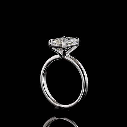 3.14 CT Emerald Lab Grown Diamond Solitaire Ring Sz. 6.5 (F Color and VVS2 Clarity)