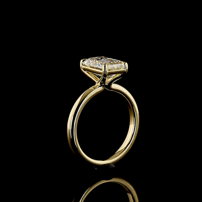 3.14 CT Emerald Lab Grown Diamond Solitaire Ring Sz. 6.5 (F Color and VVS2 Clarity)