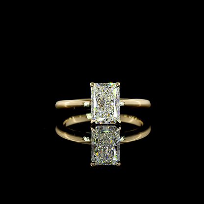 1.53 CT Radiant Lab Grown Diamond Solitaire Ring Sz. 6.5 (E Color and VVS2 Clarity)