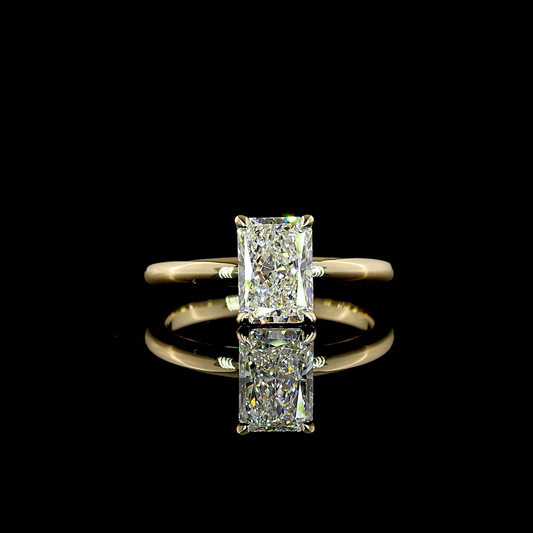 1.53 CT Radiant Lab Grown Diamond Solitaire Ring Sz. 6.5 (E Color and VVS2 Clarity)