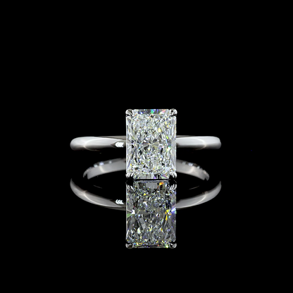 2.08 CT Radiant Lab Grown Diamond Solitaire Ring Sz. 6.5 (F Color and VVS1 Clarity)