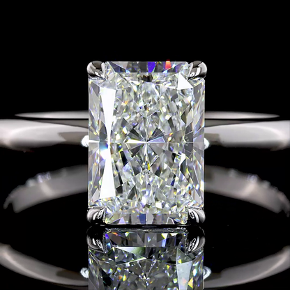2.08 CT Radiant Lab Grown Diamond Solitaire Ring Sz. 6.5 (F Color and VVS1 Clarity)