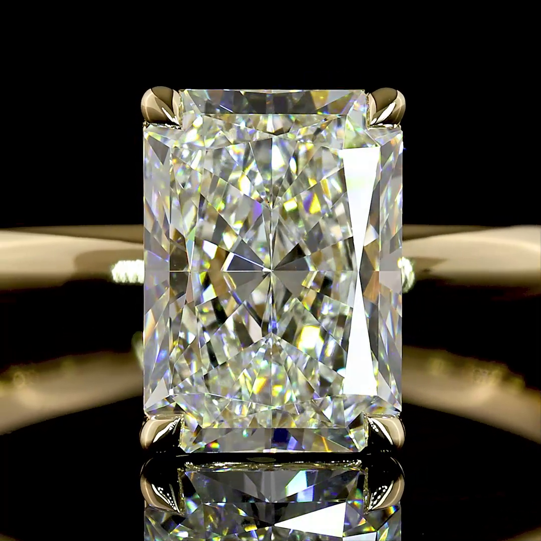 2.07 CT Radiant Lab Grown Diamond Solitaire Ring Sz. 6.5 (E Color and VVS2 Clarity)