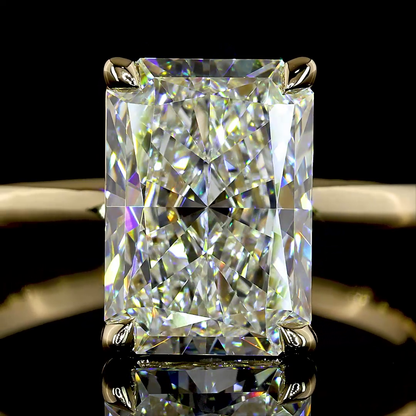 3.06 CT Radiant Lab Grown Diamond Solitaire Ring Sz. 6.5 (F Color and VVS2 Clarity)