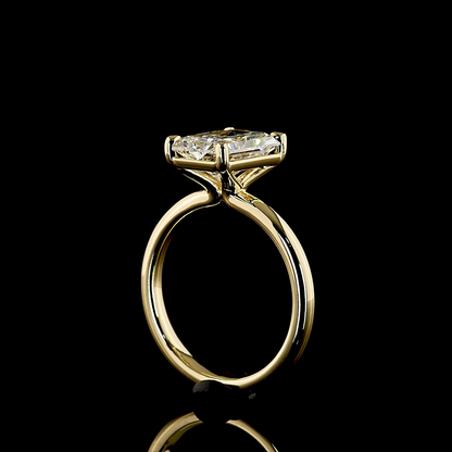 3.06 CT Radiant Lab Grown Diamond Solitaire Ring Sz. 6.5 (F Color and VVS2 Clarity)