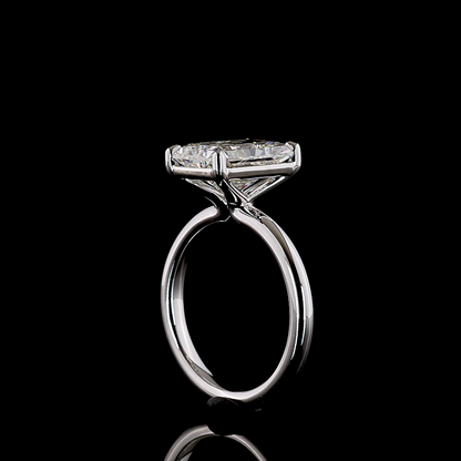 4.03 CT Radiant Lab Grown Diamond Solitaire Ring Sz. 6.5 (E Color and VVS2 Clarity)