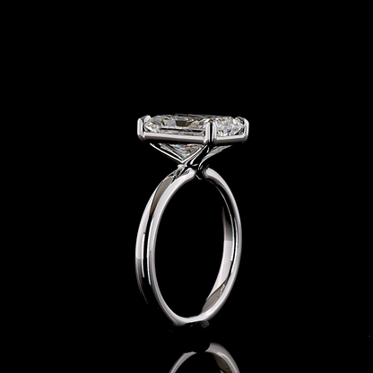 4.14 CT Radiant Lab Grown Diamond Solitaire Ring Sz. 6.5 (E Color and VS1 Clarity)