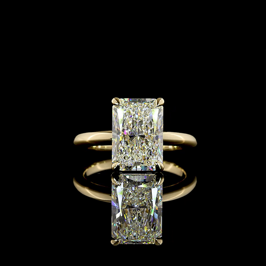 4.20 CT Radiant Lab Grown Diamond Solitaire Ring Sz. 6.5 (F Color and VVS2 Clarity)