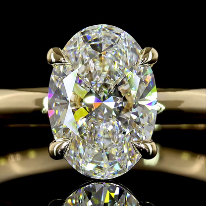 1.51 CT Oval Lab Grown Diamond Solitaire Ring Sz. 6.5 (E Color and VVS2 Clarity)