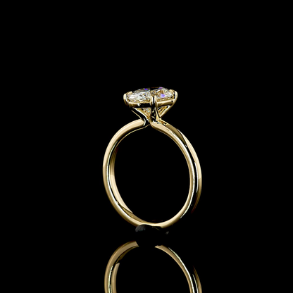 2.12 CT Oval Lab Grown Diamond Solitaire Ring Sz. 6.5 (E Color and VVS2 Clarity)