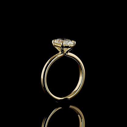 2.12 CT Oval Lab Grown Diamond Solitaire Ring Sz. 6.5 (E Color and VVS2 Clarity)
