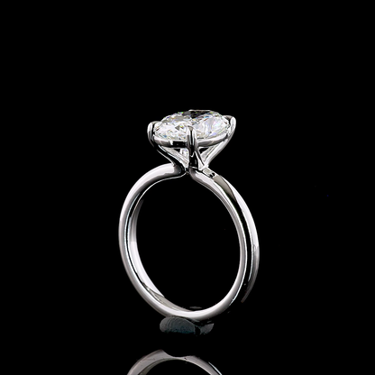 3.09 CT Oval Lab Grown Diamond Solitaire Ring Sz. 6.5 (E Color and VVS1 Clarity)