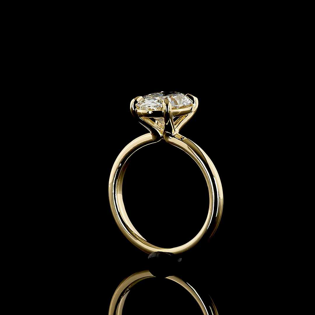 3.02 CT Oval Lab Grown Diamond Solitaire Ring Sz. 6.5 (E Color and VVS2 Clarity)