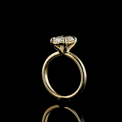 3.02 CT Oval Lab Grown Diamond Solitaire Ring Sz. 6.5 (E Color and VVS2 Clarity)