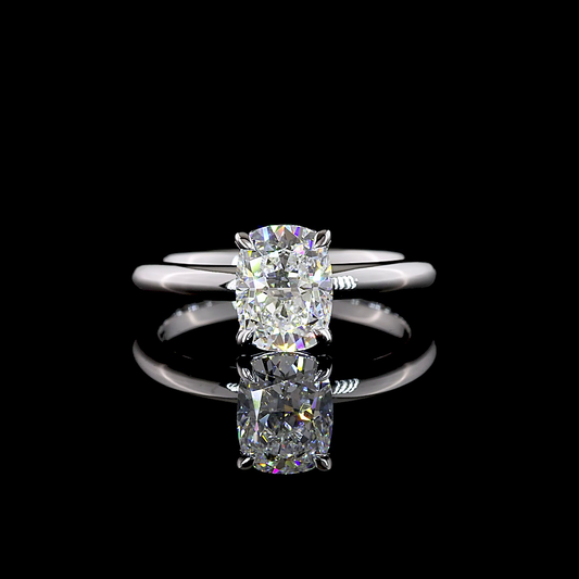 1.51 CT Cushion Brilliant Lab Grown Diamond Solitaire Ring Sz. 6.5 (D Color and VS1 Clarity)