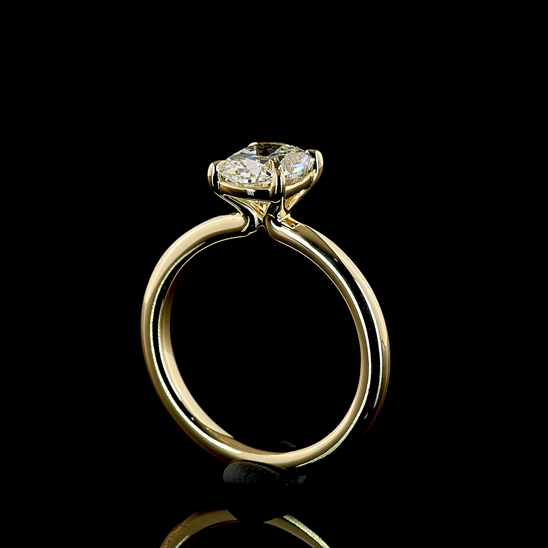 1.52 CT Cushion Brilliant Lab Grown Diamond Solitaire Ring Sz. 6.5 (E Color and VS1 Clarity)