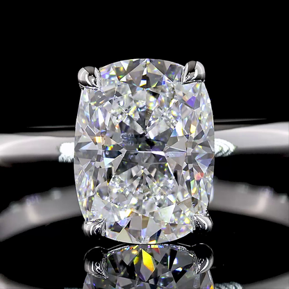 2.12 CT Cushion Brilliant Lab Grown Diamond Solitaire Ring Sz. 6.5 (F Color and VVS1 Clarity)