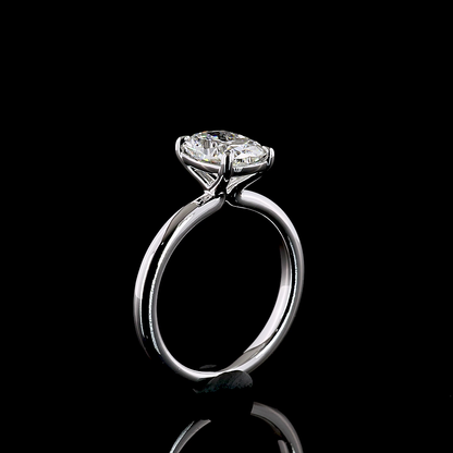 2.02 CT Cushion Brilliant Lab Grown Diamond Solitaire Ring Sz. 6.5 (D Color and VVS2 Clarity)