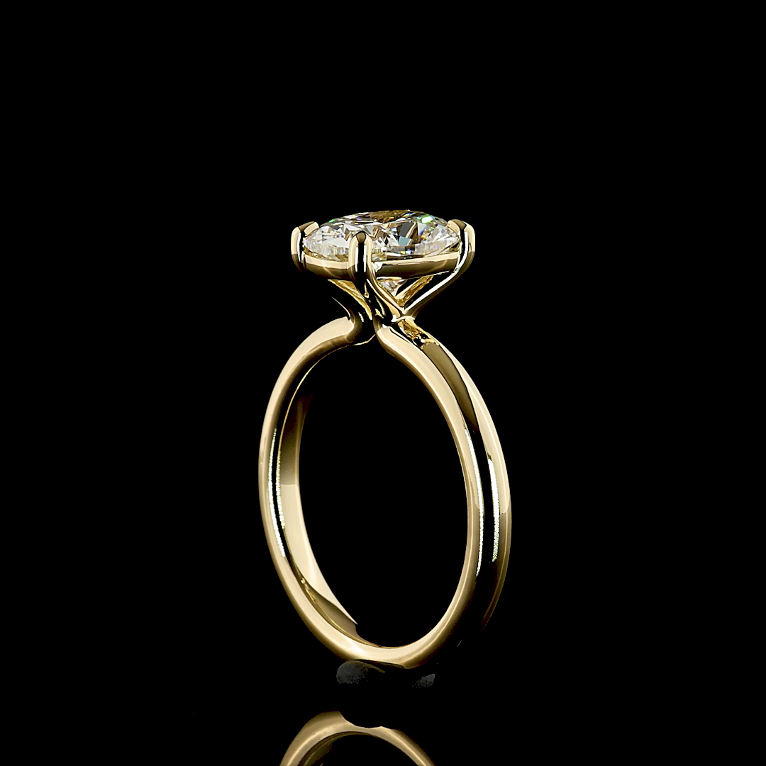 2.02 CT Cushion Brilliant Lab Grown Diamond Solitaire Ring Sz. 6.5 (E Color and VVS2 Clarity)
