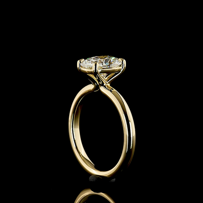 2.02 CT Cushion Brilliant Lab Grown Diamond Solitaire Ring Sz. 6.5 (E Color and VVS2 Clarity)