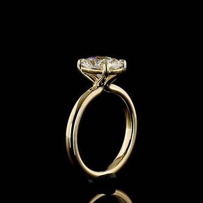 2.02 CT Cushion Brilliant Lab Grown Diamond Solitaire Ring Sz. 6.5 (E Color and VVS2 Clarity)