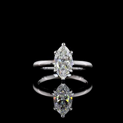 1.56 CT Marquise Lab Grown Diamond Solitaire Ring Sz. 6.5 (E Color and VVS1 Clarity)