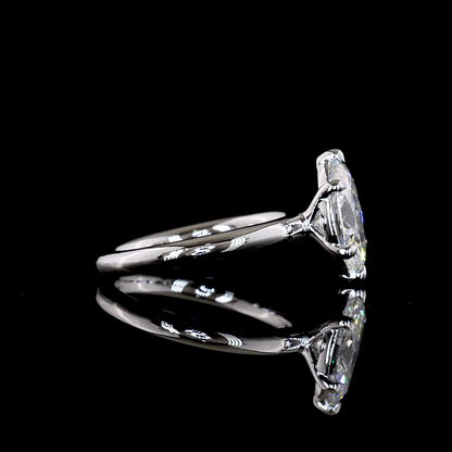 1.56 CT Marquise Lab Grown Diamond Solitaire Ring Sz. 6.5 (E Color and VVS1 Clarity)