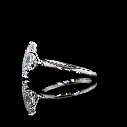 1.56 CT Marquise Lab Grown Diamond Solitaire Ring Sz. 6.5 (E Color and VVS1 Clarity)