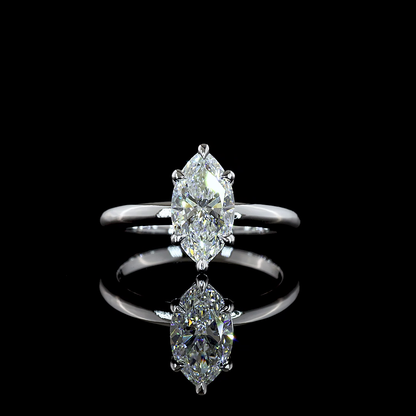 1.56 CT Marquise Lab Grown Diamond Solitaire Ring Sz. 6.5 (E Color and VVS2 Clarity)