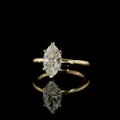 1.53 CT Marquise Lab Grown Diamond Solitaire Ring Sz. 6.5 (E Color and VVS2 Clarity)