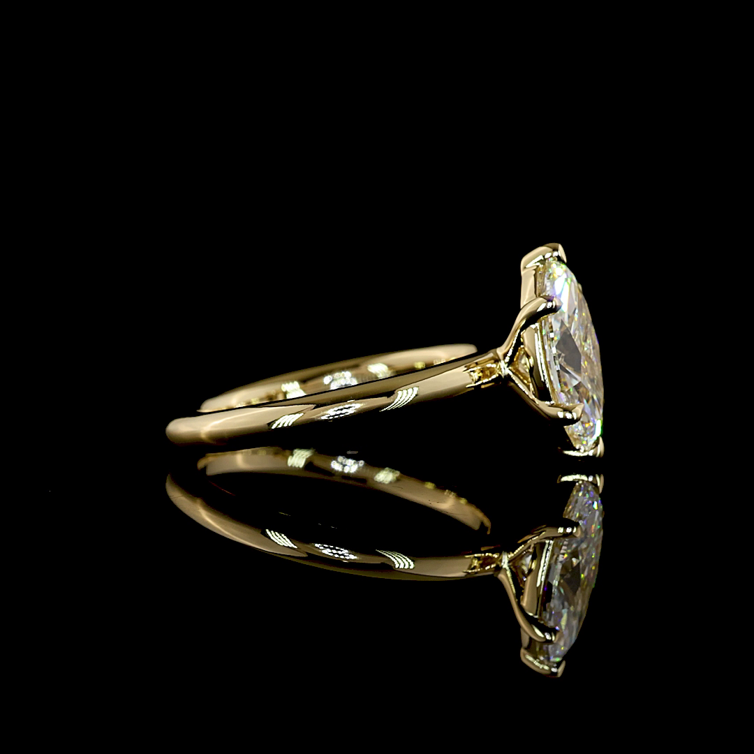 1.59 CT Marquise Lab Grown Diamond Solitaire Ring Sz. 6.5 (D Color and VVS2 Clarity)