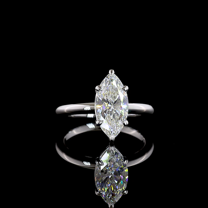 2.12 CT Marquise Lab Grown Diamond Solitaire Ring Sz. 6.5 (E Color and VVS1 Clarity)