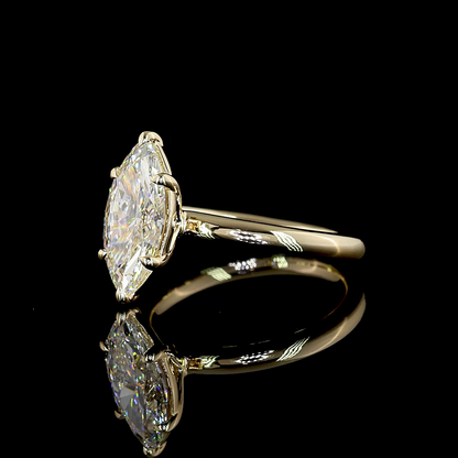 2.19 CT Marquise Lab Grown Diamond Solitaire Ring Sz. 6.5 (E Color and VVS2 Clarity)