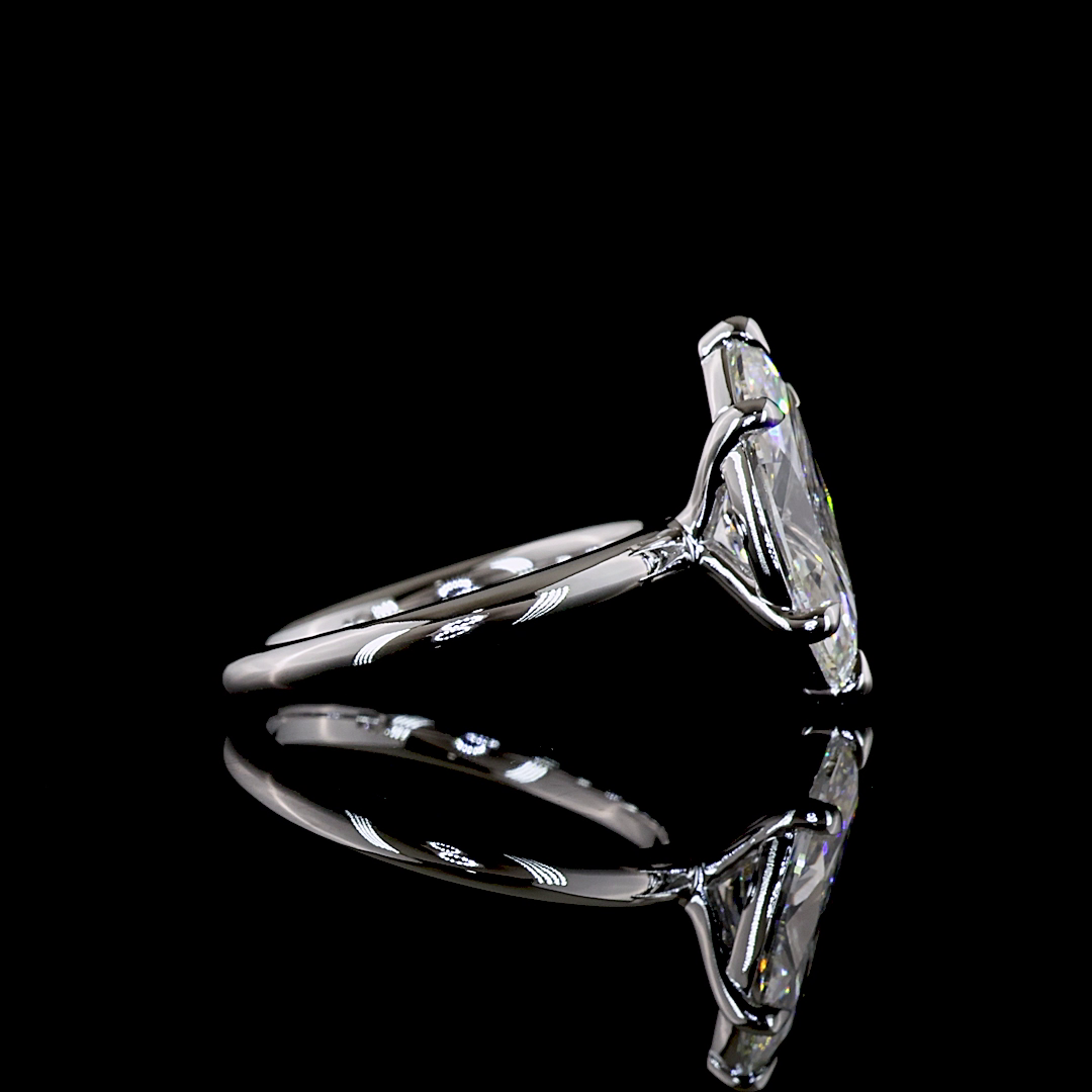 3.18 CT Marquise Lab Grown Diamond Solitaire Ring Sz. 6.5 (E Color and VVS1 Clarity)