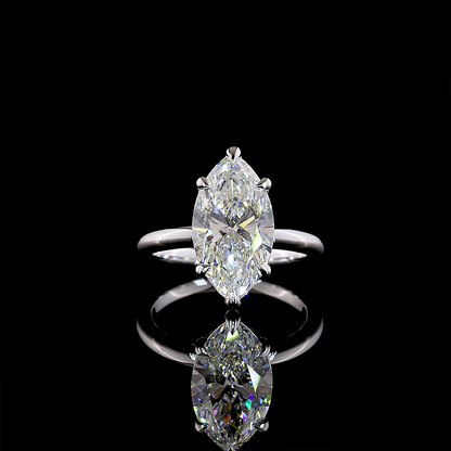 4.11 CT Marquise Lab Grown Diamond Solitaire Ring Sz. 6.5 (E Color and VVS2 Clarity)